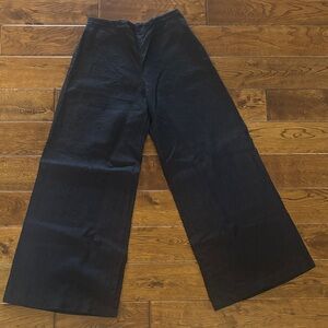 Wide-Leg 💯 % Linen Black Pants